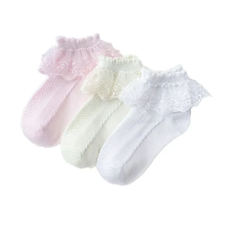 Calcetines de algodón con encaje para bebé niña - imagen 4