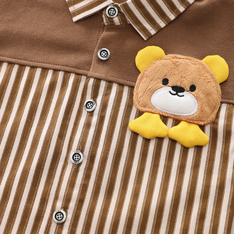 Conjunto de otoño para bebé: chaqueta, camiseta y pantalón infantil - imagen 3