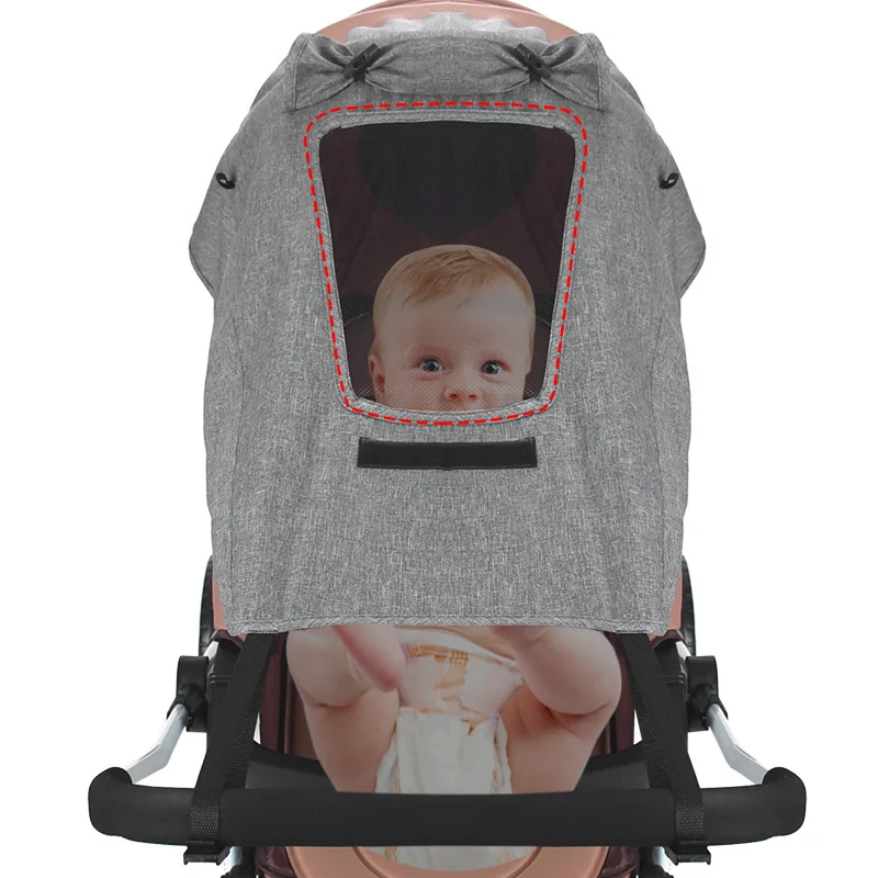 Accesorios universales para cochecito de bebé con parasol UV y visor - imagen 2