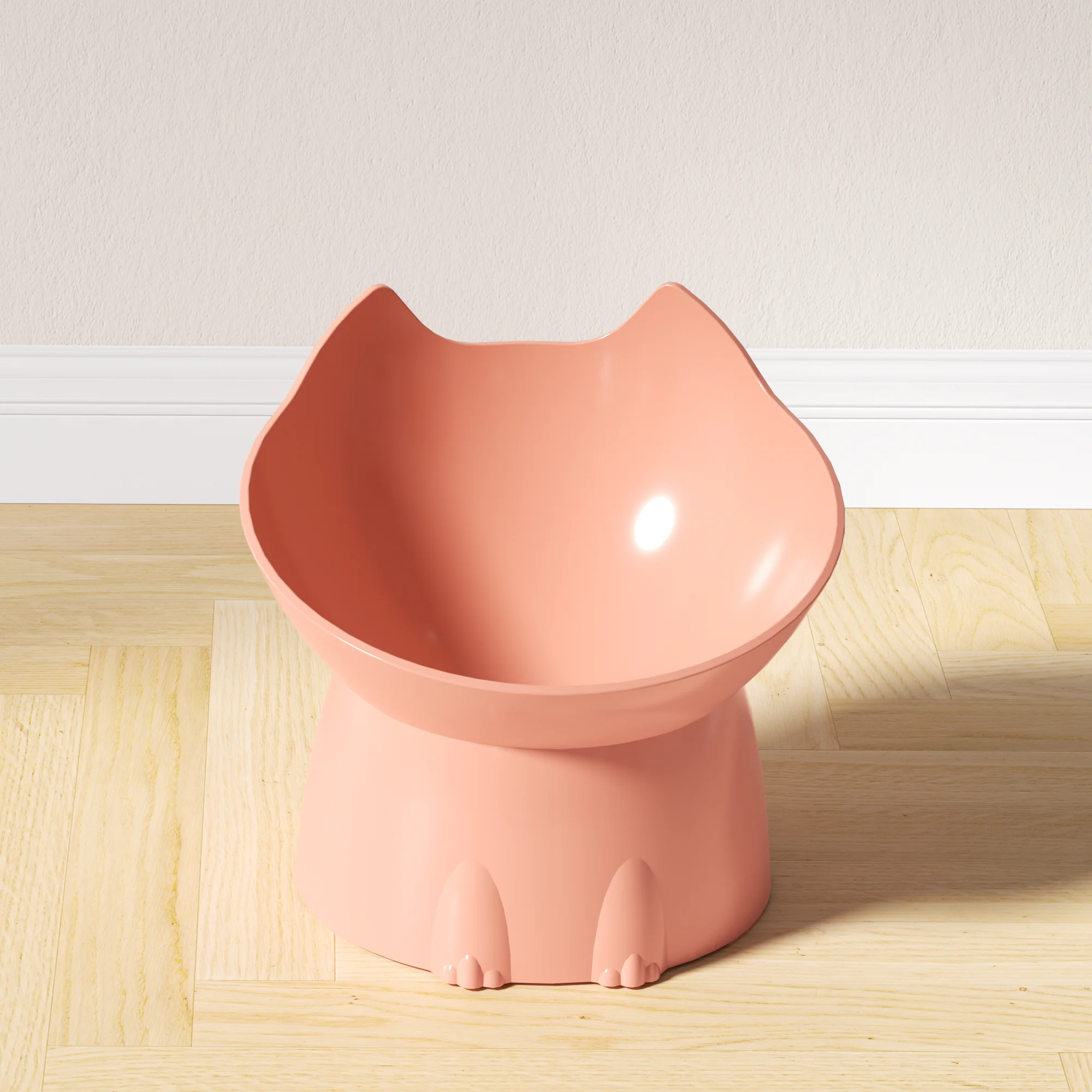 Plato elevado para gatos con protección de cuello – Tazón antivuelco - imagen 3