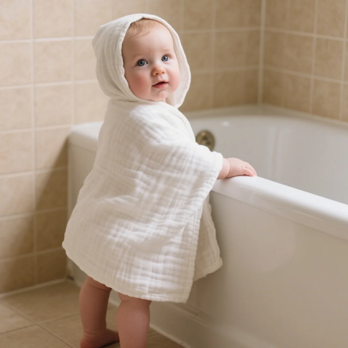 Elinfant toalla de baño con capucha para bebé, suave y ligera