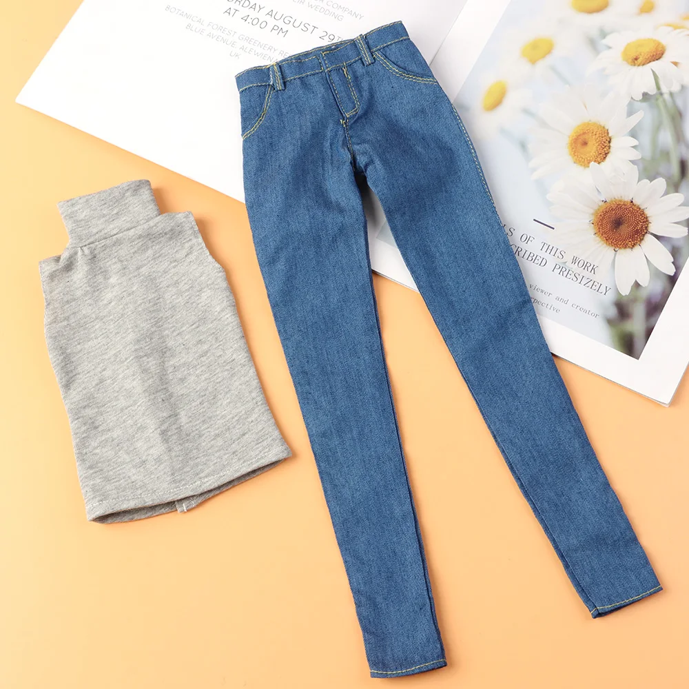 Ropa para muñecas BJD: pantalón vaquero, top algodón y chaleco - imagen 3