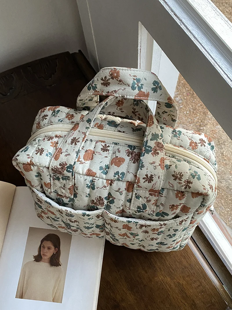 Bolsa de pañales portátil para carro y cochecito con estampado - imagen 2