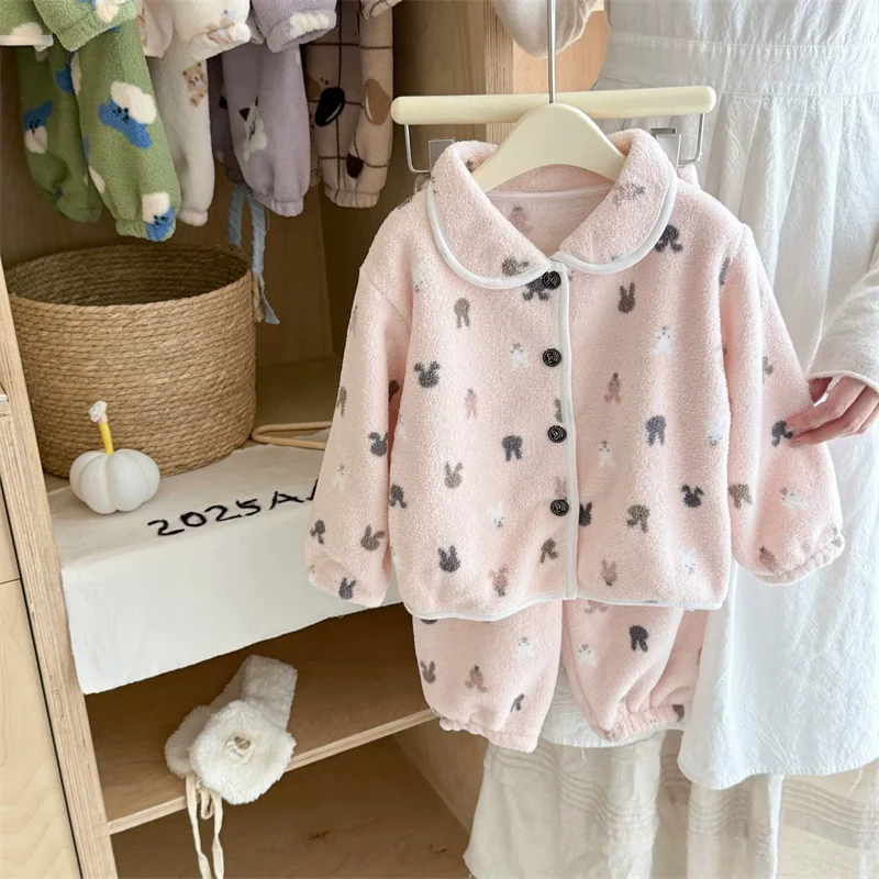 Conjunto de pijama lana cálida para niños invierno - imagen 3