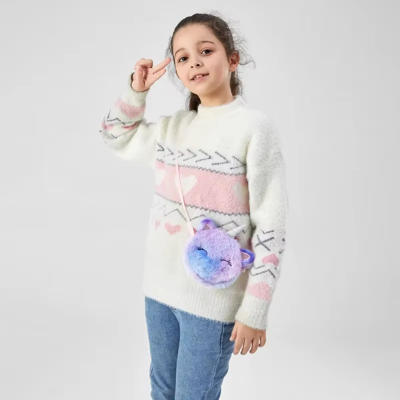 Bolso infantil de felpa con unicornio – Monedero para niños - imagen 3