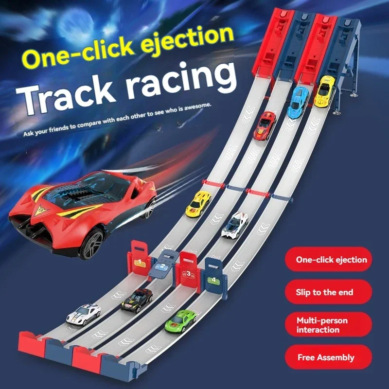 Pista de carreras con catapulta de juguete – Juego interactivo - imagen 2