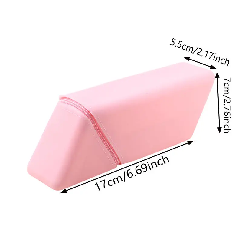 Estuche para brochas de maquillaje en silicona con cremallera - imagen 2