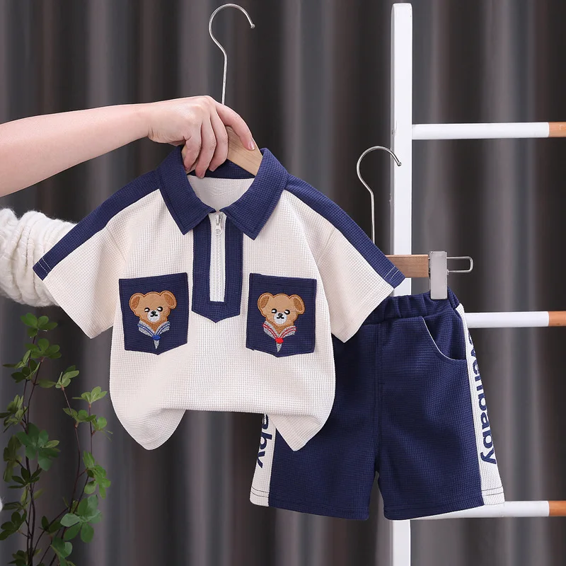 Conjunto verano bebé de algodón suave: camiseta y pantalón corto - imagen 4