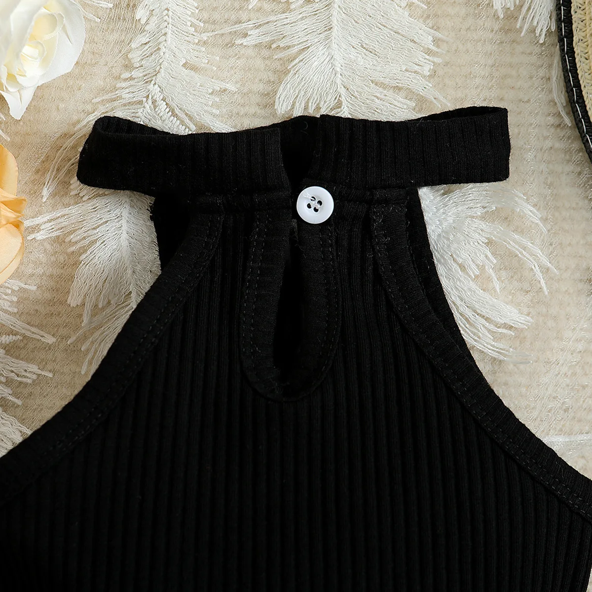 Conjunto de bebé de lujo: top sin mangas y pantalón corto estampado - imagen 5