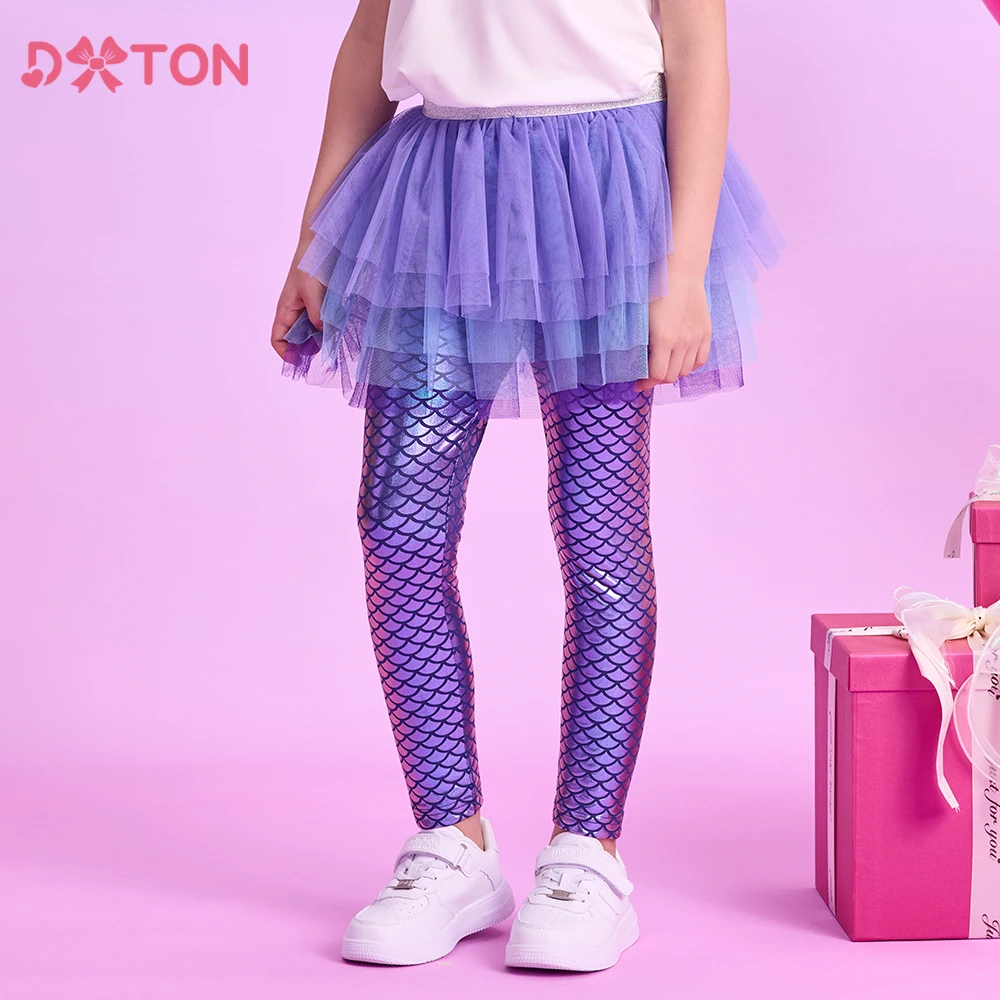 Dxton Mallas con falda de tul para niña – Tutú fiesta - imagen 4