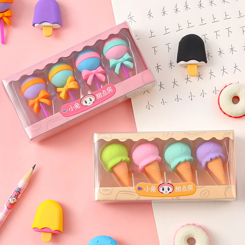 Borradores con forma de donut – Set infantil de postre para regalo - imagen 2