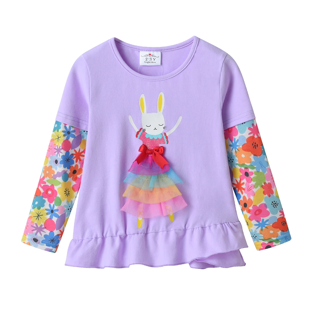 DXTON Conjunto pijama infantil con camiseta de manga y pantalón floral - imagen 5