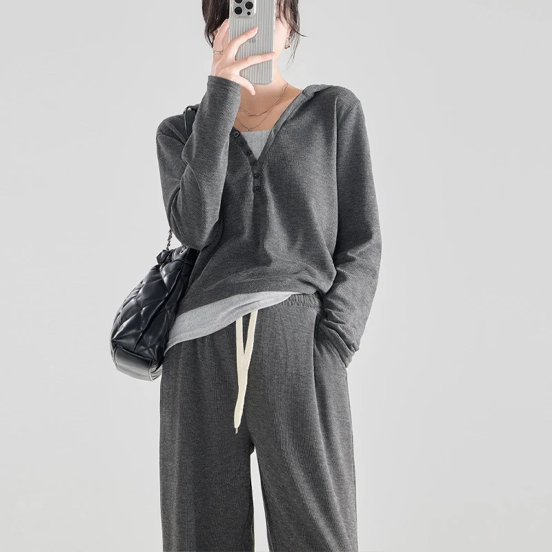 Ropa de maternidad estilo coreano para otoño e invierno, conjunto - imagen 2