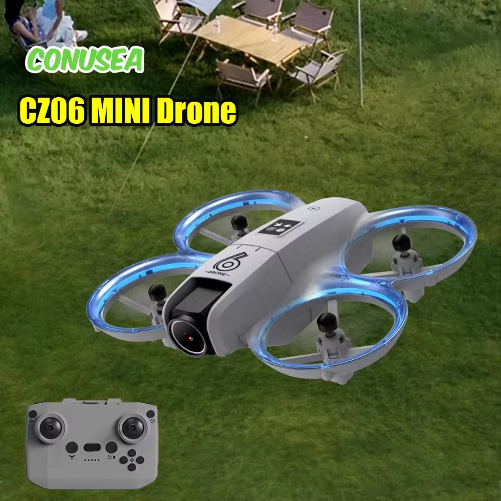 Drón con cámara 4K mini CZ06 UFO FPV WiFi con mando y luces - imagen 5