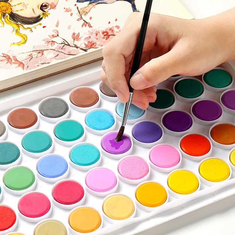 Set acuarelas infantiles con pincel - Regalo para niños