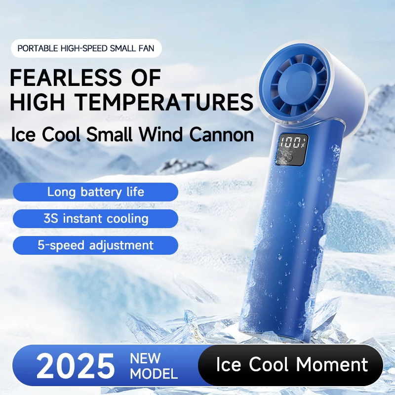 Mini ventilador portátil recargable USB potente para verano y viaje - imagen 2