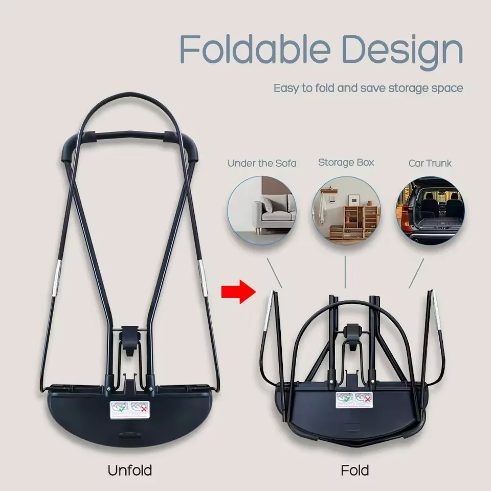 Mecedora plegable para bebé con juguetes y asiento ajustable - imagen 5