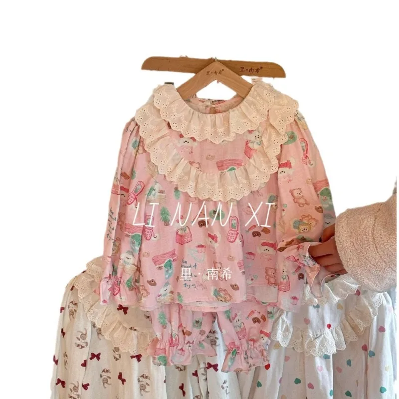 Pijama infantil de manga larga con ositos y conejos - imagen 3