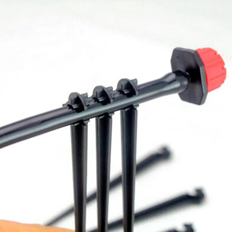 Soporte para tubo de riego por goteo con gancho en C y estacas - imagen 2