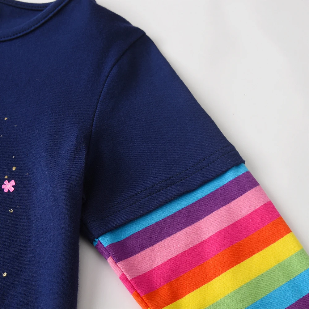 DXTON camisetas de mariposas para niñas, manga arcoíris - imagen 5