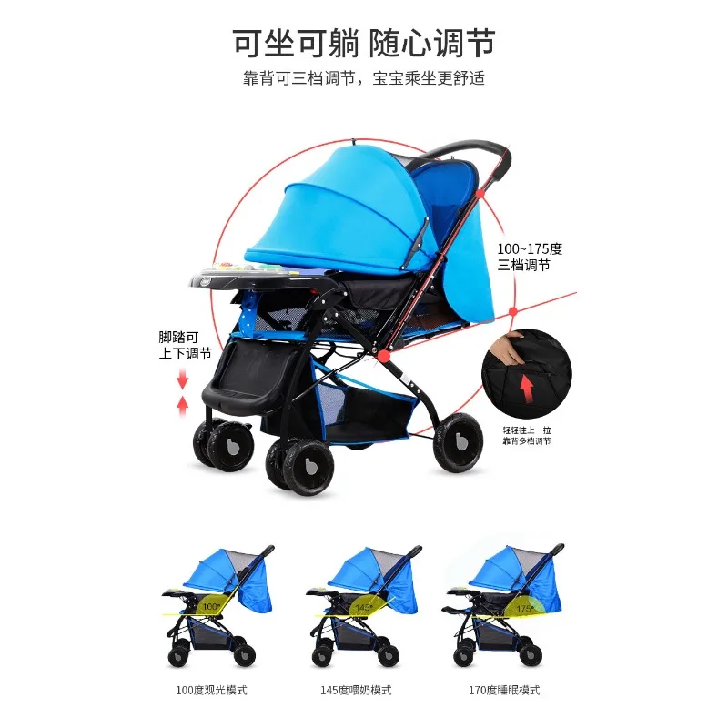 Cochecito plegable reversible multifunción para bebé - imagen 4