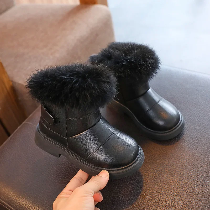 Botas de nieve antideslizantes de piel sintética impermeable infantil - imagen 2