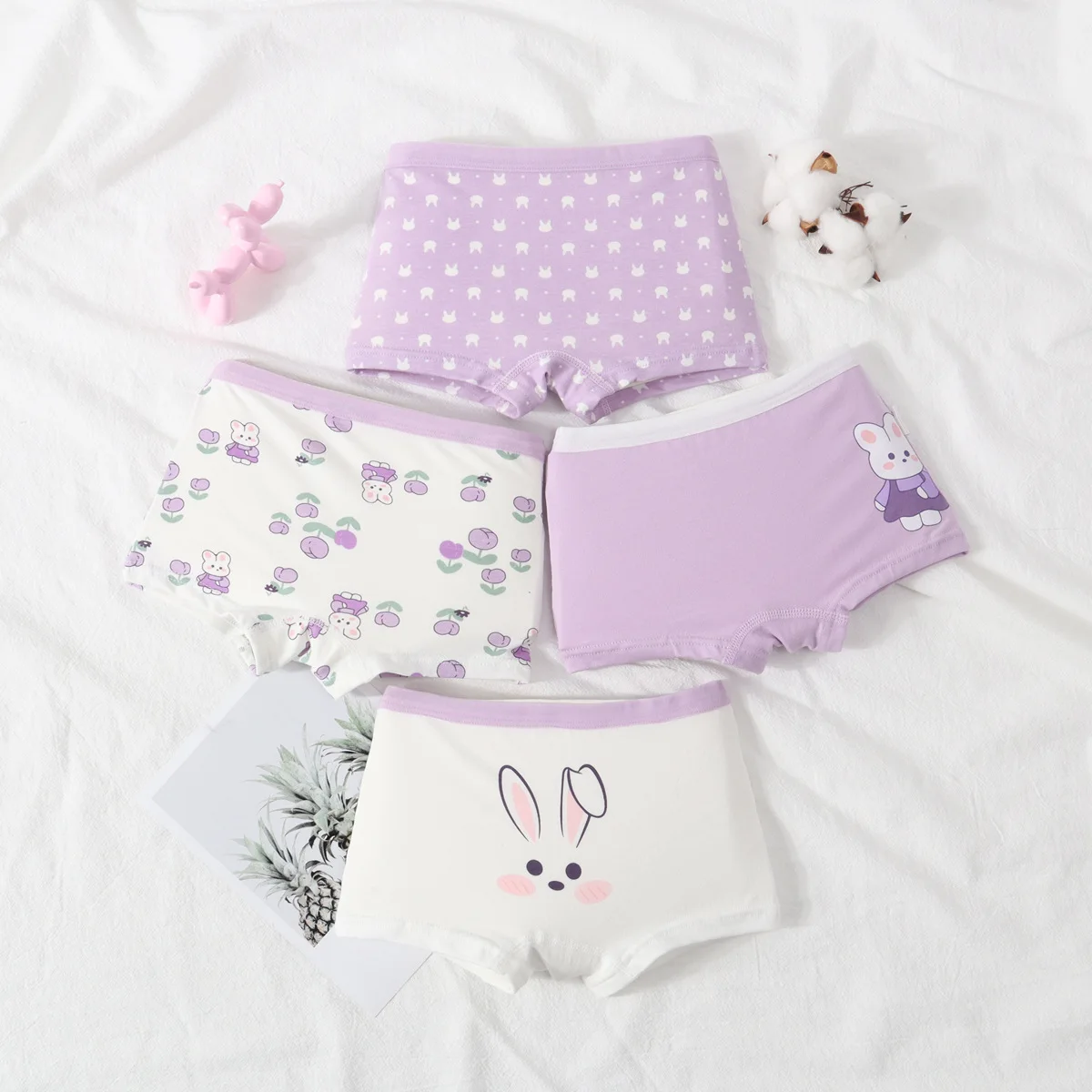Calzoncillos bóxer de algodón transpirable para niñas