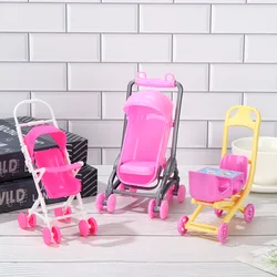 Cochecito de bebé para niña – Miniatura de plástico con accesorios