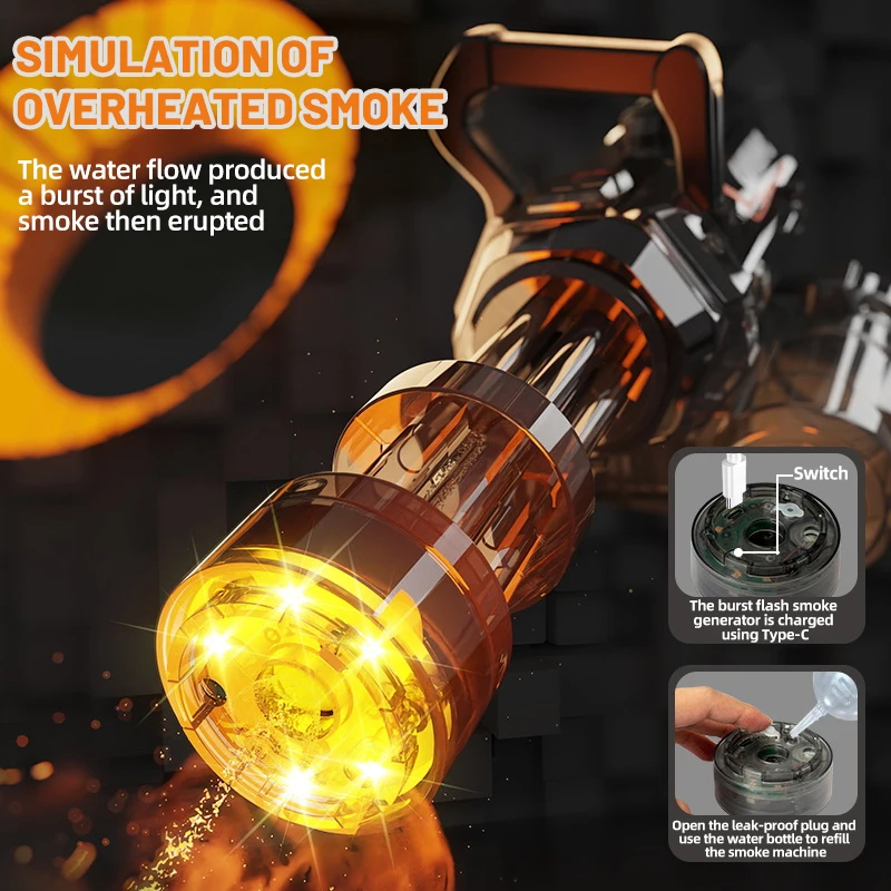 Pistola de agua eléctrica automática alta presión efecto humo - imagen 3