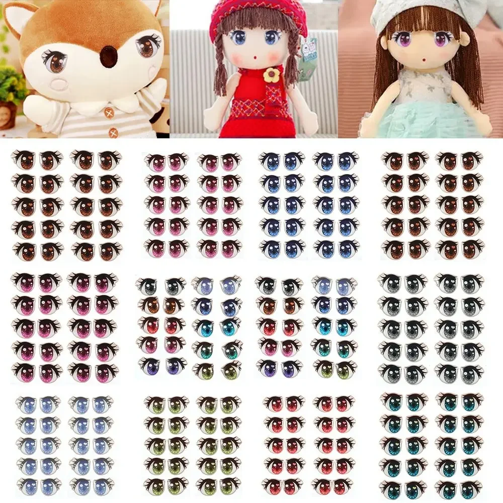 Accesorios DIY de pegatinas con ojos para muñecas estilo anime - imagen 5