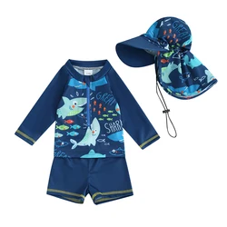 Bañador infantil manga larga con cremallera – Estampado peces