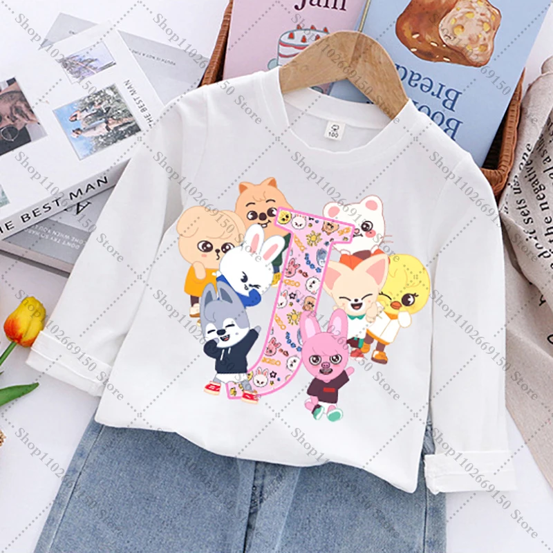 SKZ ooed camiseta manga larga para niños con estampado anime - imagen 2