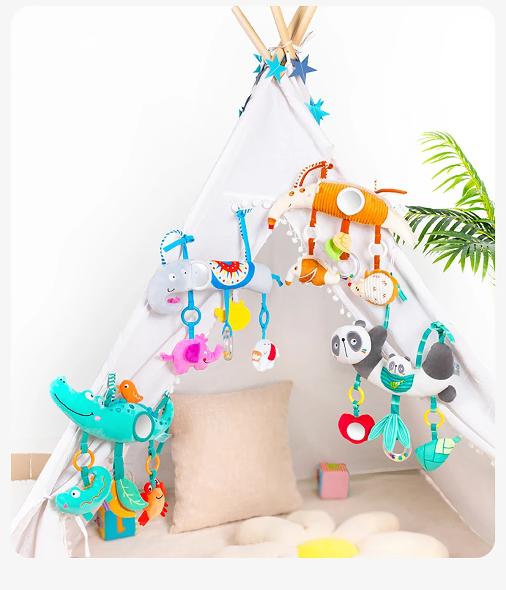 Peluche suave infantil con sonido y campanas de viento