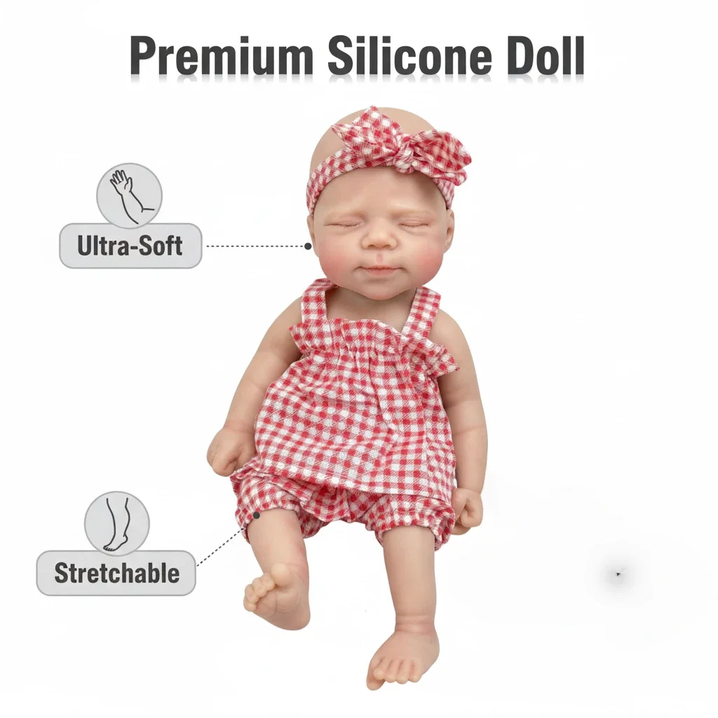 NPK 12 Muñeca Reborn de Silicona Suave – Piel 3D Realista - imagen 3