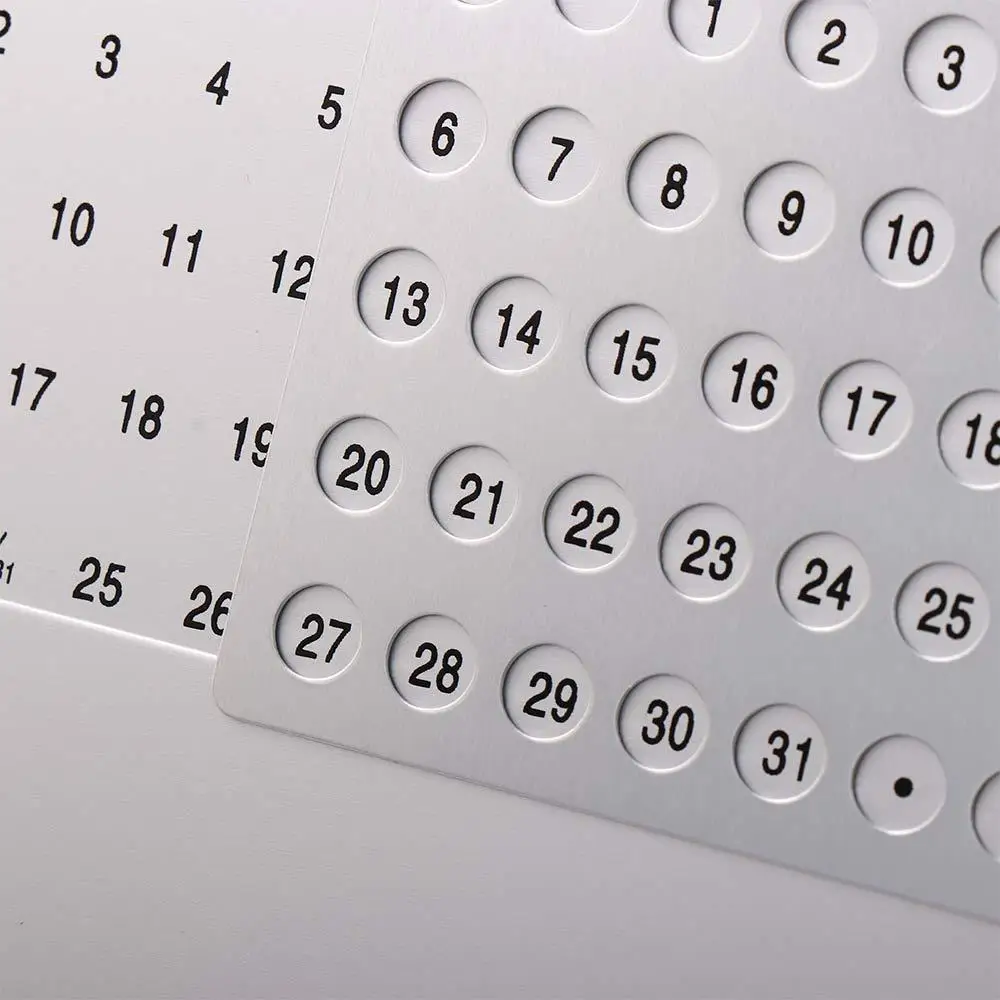 Calendario perpetuo de sobremesa de metal para casa duradero - imagen 4