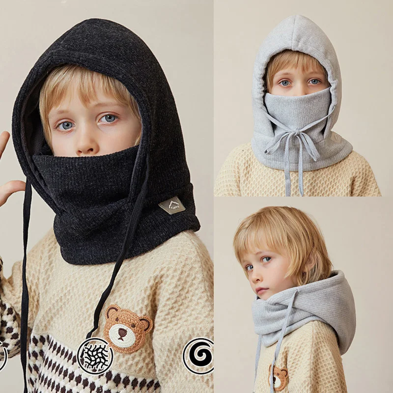 Gorro de invierno infantil con forro polar, cuello y orejas - imagen 5