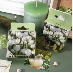 Pegatinas vintage scrapbooking – Paisajes verdes y flores