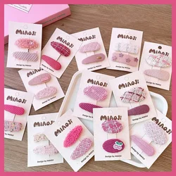 Pinzas de pelo rosa para niñas - Estilo europeo
