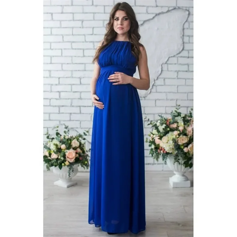Vestido de maternidad sin mangas elástico para sesión de fotos - imagen 2