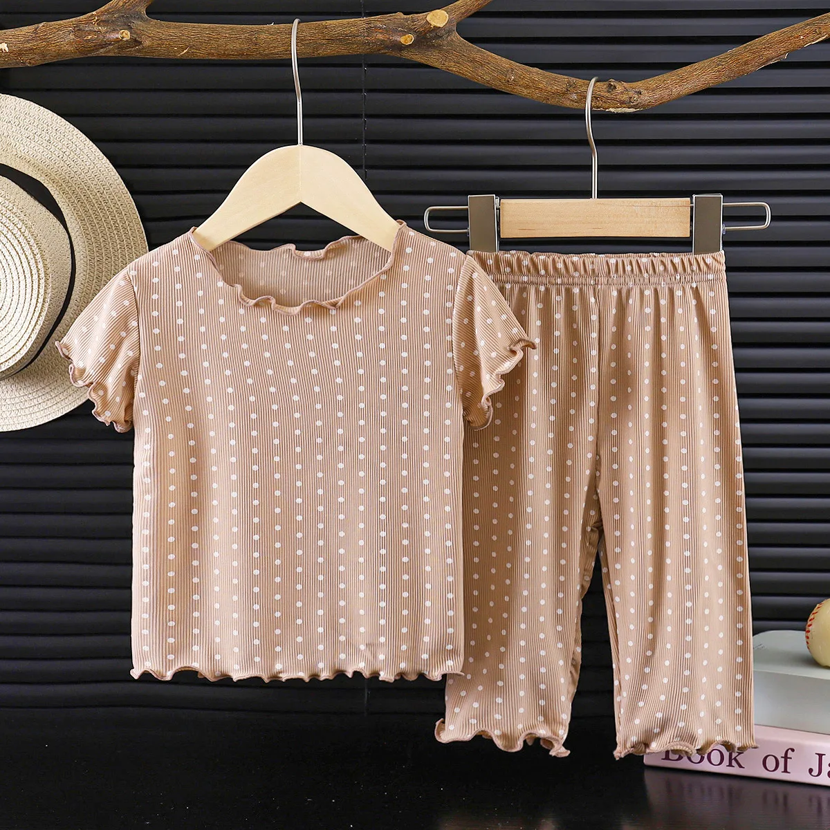Conjunto de verano floral para bebé niña: camiseta manga corta