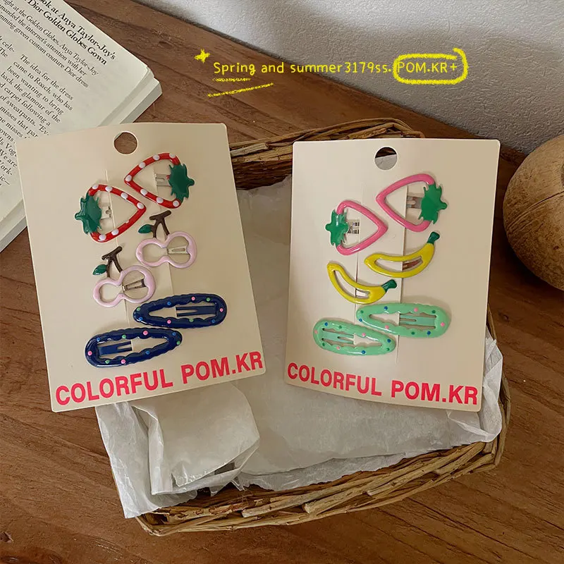 Pinzas para el pelo frutales de niñas y bebés con flequillo lateral - imagen 3