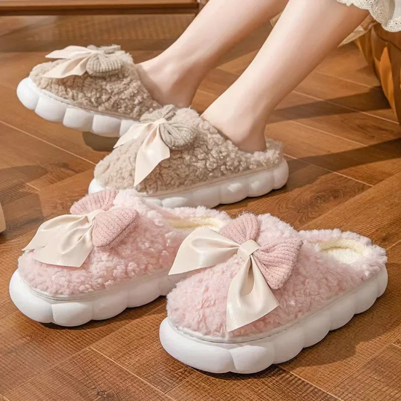 Zapatillas de felpa antideslizantes para niños con suela gruesa - imagen 2