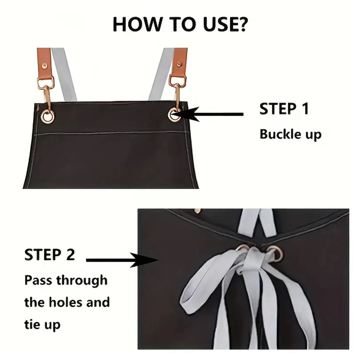 Delantal de trabajo resistente para hostelería, cuidado y manicura - imagen 4