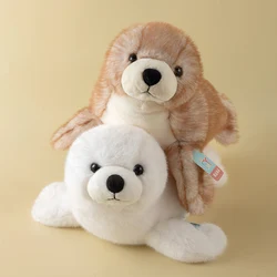 Peluche de foca marina realista con suave relleno blanco y gris