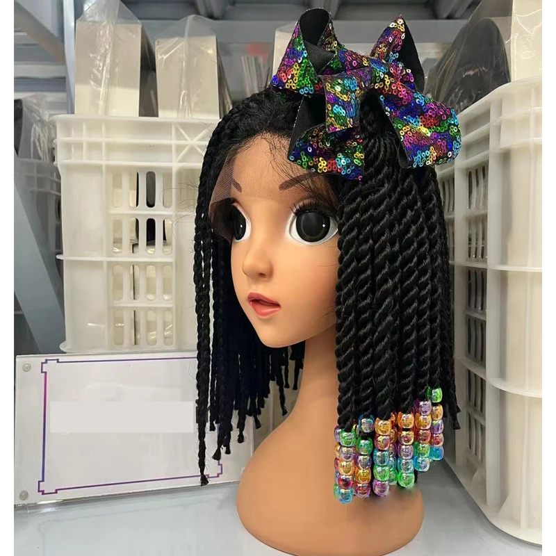 Lazos de Navidad para niña con lentejuelas, cuentas y trenzas - imagen 2