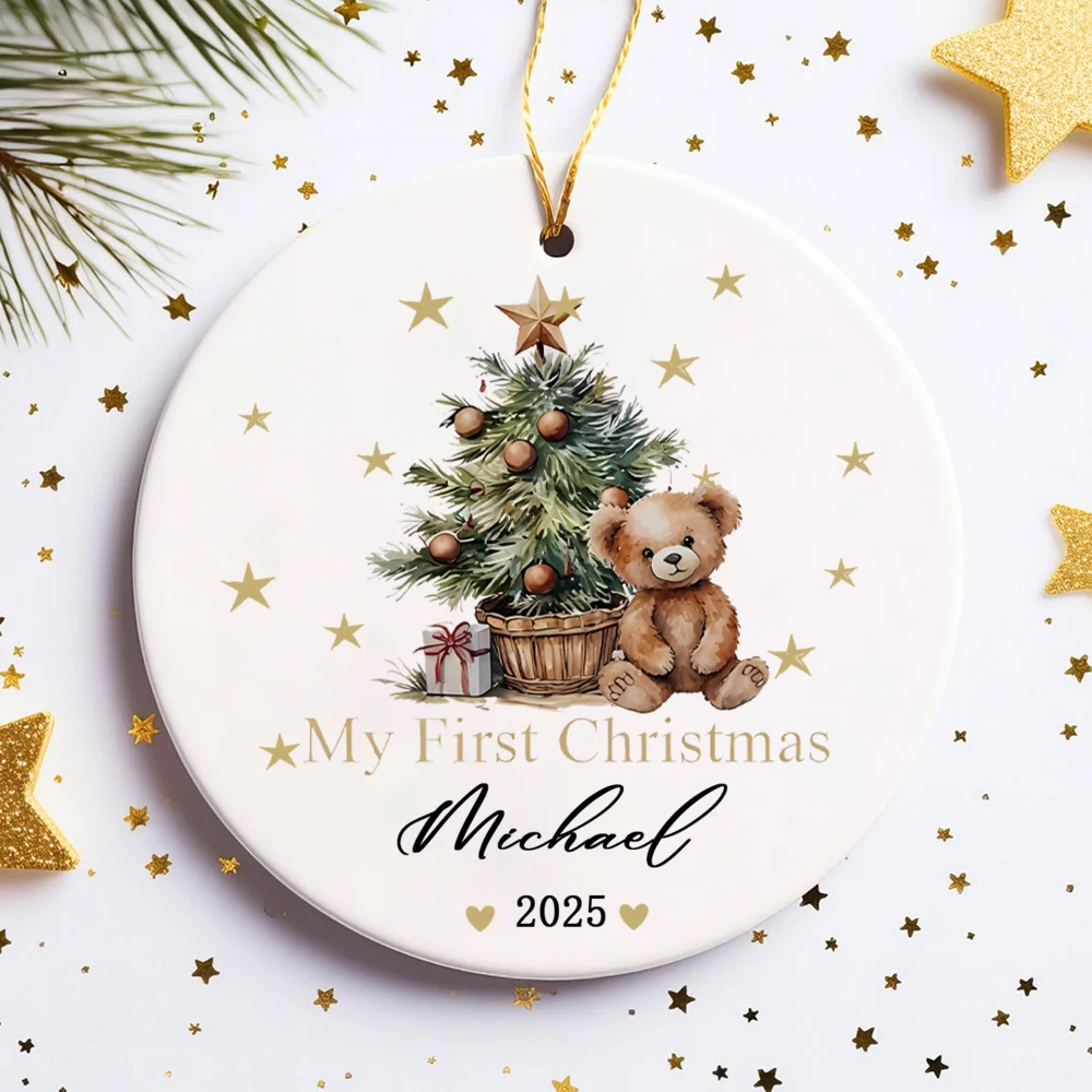 Decoración navideña personalizada para bebé