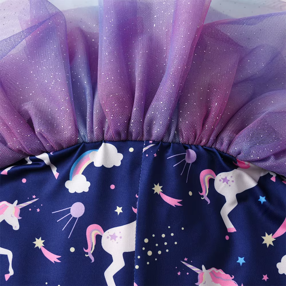 DXTON falda tutú con tul y leggings para niñas unicornio - imagen 3