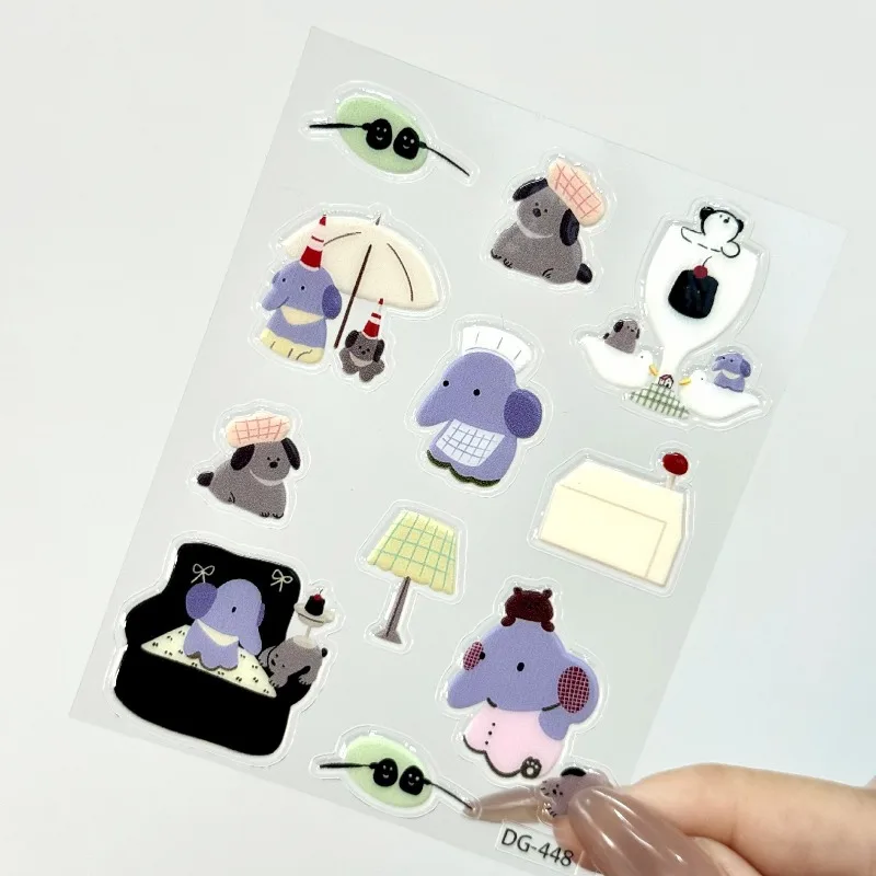 Pegatinas 3D impermeables con animales estilo kawaii para manualidades - imagen 4
