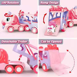 Coche de juguete con música y luz unicornio para niños