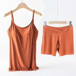 Conjunto pijama de lactancia Modal sin mangas para embarazadas